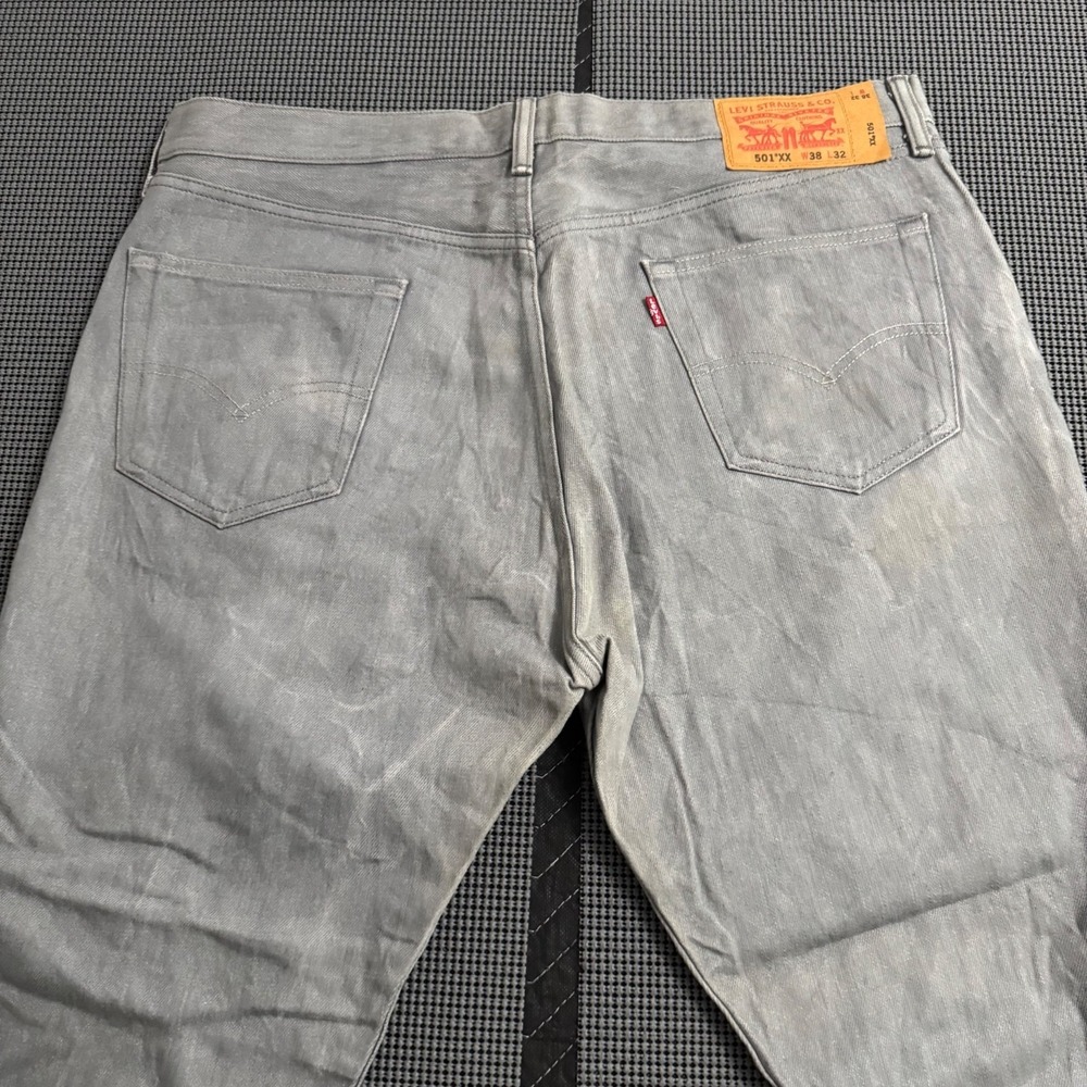 Levi's 501XX 6-Button VTG Fly‎ Jeans Gray Mens 38x32 - Picture 13 of 16